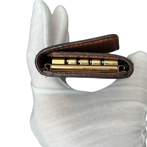 Authentic LOUIS VUITTON Monogram 4 Key Case Snap Brown RA2140 - Picture 8 of 16